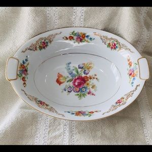 Mikado China Dresden pattern 10” Oval Vegetable Bowl Made In Occupied Japan